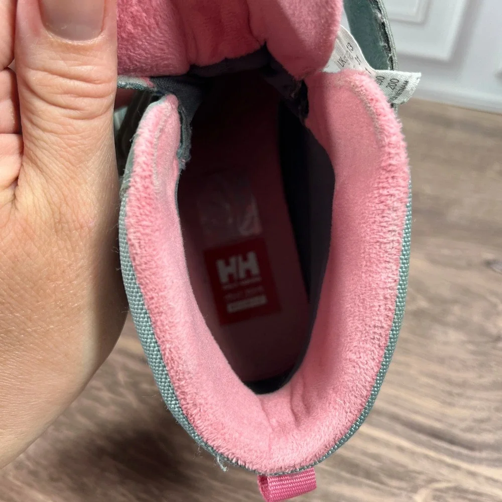 Helly Hansen Winter Boots Kids Teal Green Pink Waterproof Primaloft 11645 Size 1